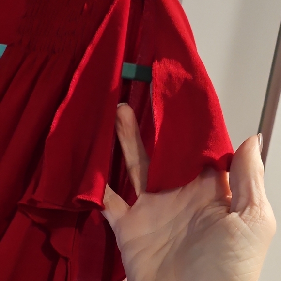 Signature by Sangria Red and Teal Dress - Picture 4 of 5